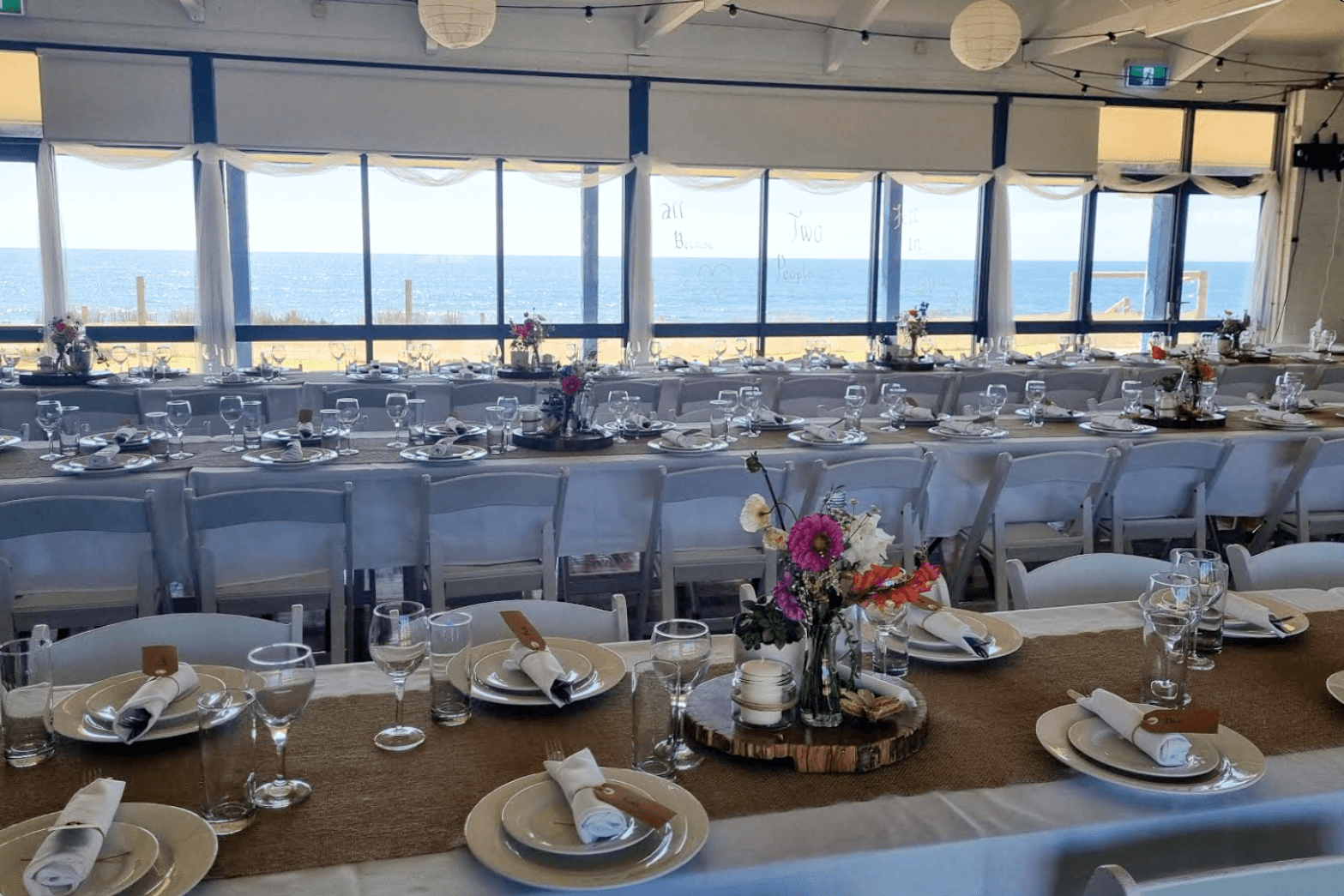 Shoalhaven Heads Surf Life Saving Club set up for a wedding